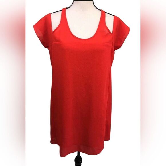 Silence & Noise Dress  Cold Shoulder Short Shift Dress (Urban Outfitters) - Picture 1 of 10